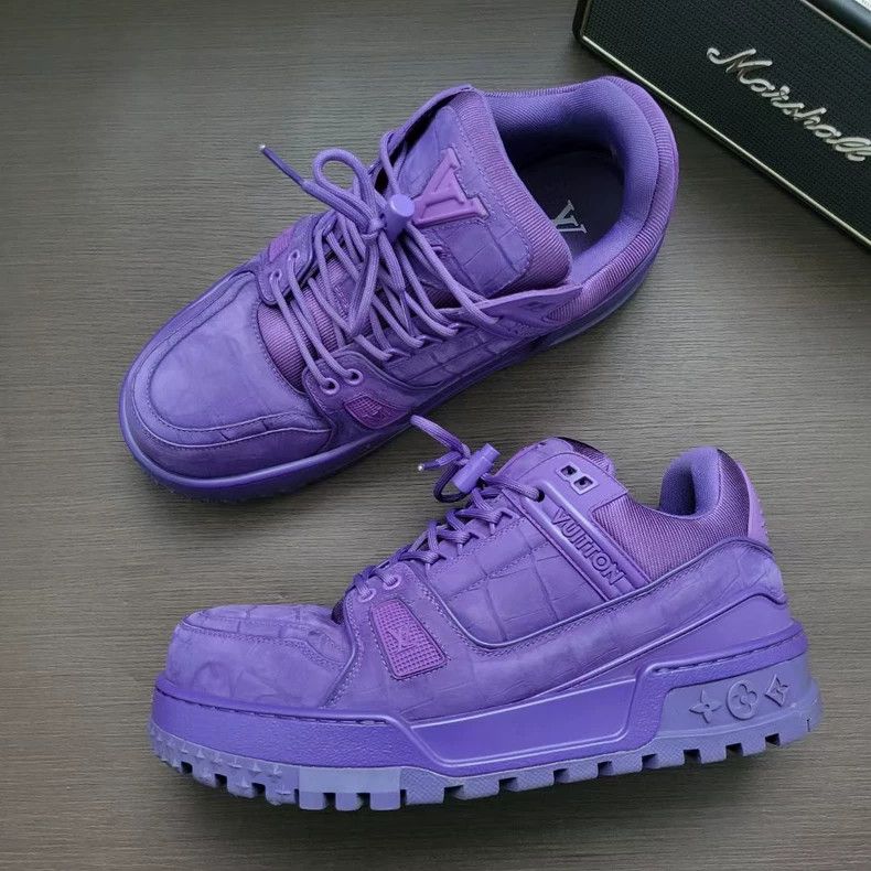 Louis Vuitton Louis Vuitton LV Trainer Maxi Sneakers Purple Size US 8.5 / EU 41-42 - 2 Thumbnail