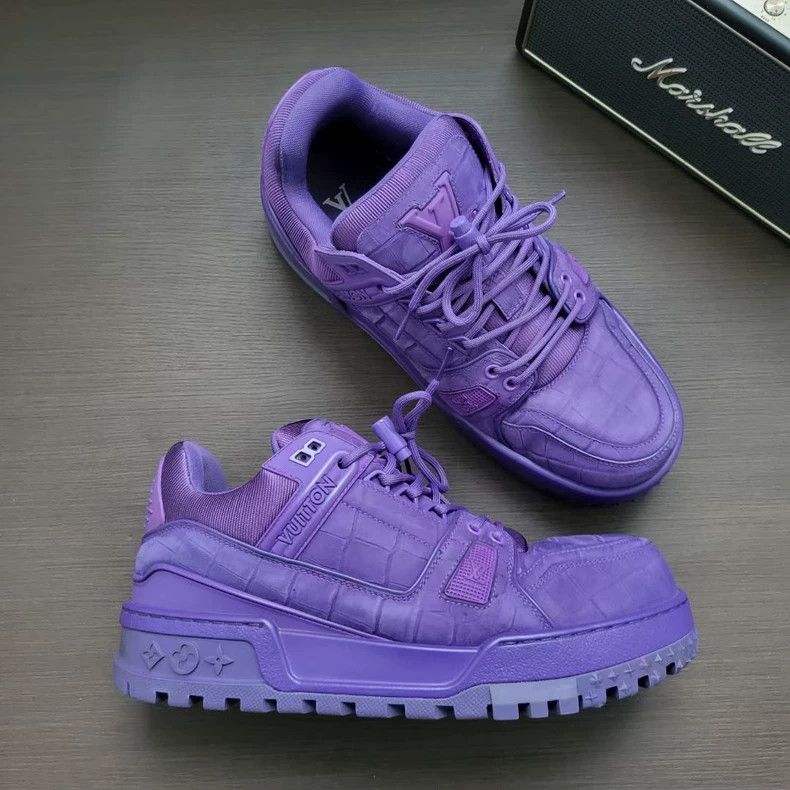Louis Vuitton Louis Vuitton LV Trainer Maxi Sneakers Purple Size US 8.5 / EU 41-42 - 3 Thumbnail