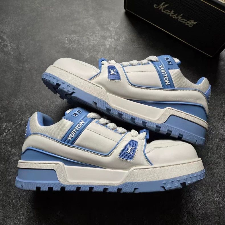 Louis Vuitton Louis Vuitton LV Trainer White Blue Sneakers Size US 10 / EU 43 - 5 Thumbnail