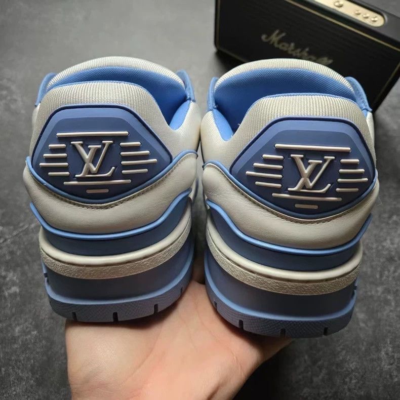 Louis Vuitton Louis Vuitton LV Trainer White Blue Sneakers Size US 10 / EU 43 - 6 Thumbnail