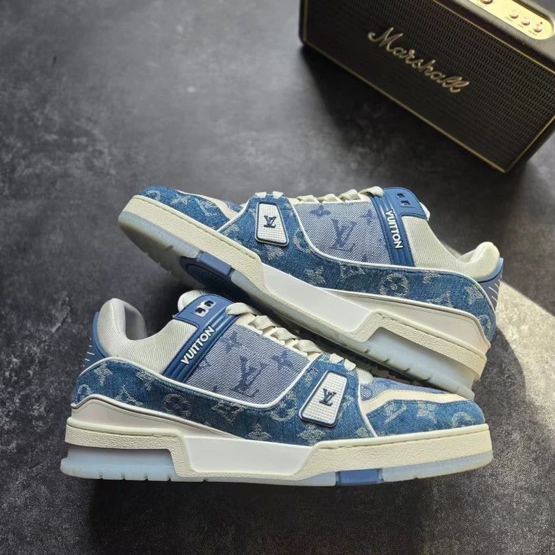 Louis Vuitton Louis Vuitton LV Trainer Denim Sneakers Size US 8.5 / EU 41-42 - 5 Thumbnail