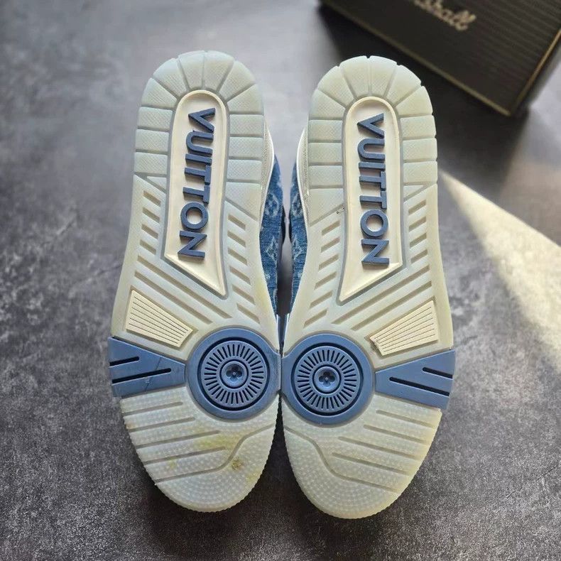 Louis Vuitton Louis Vuitton LV Trainer Denim Sneakers Size US 8.5 / EU 41-42 - 7 Thumbnail