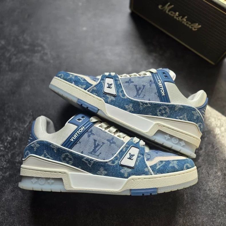 Louis Vuitton Louis Vuitton LV Trainer Denim Sneakers Size US 8.5 / EU 41-42 - 4 Thumbnail