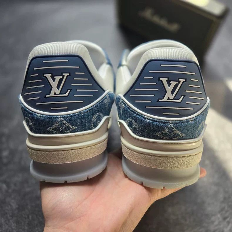 Louis Vuitton Louis Vuitton LV Trainer Denim Sneakers Size US 8.5 / EU 41-42 - 6 Thumbnail
