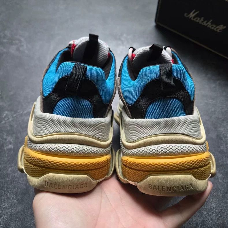 Balenciaga Balenciaga Triple S Red and Blue Sneakers Size US 8 / EU 41 - 6 Thumbnail