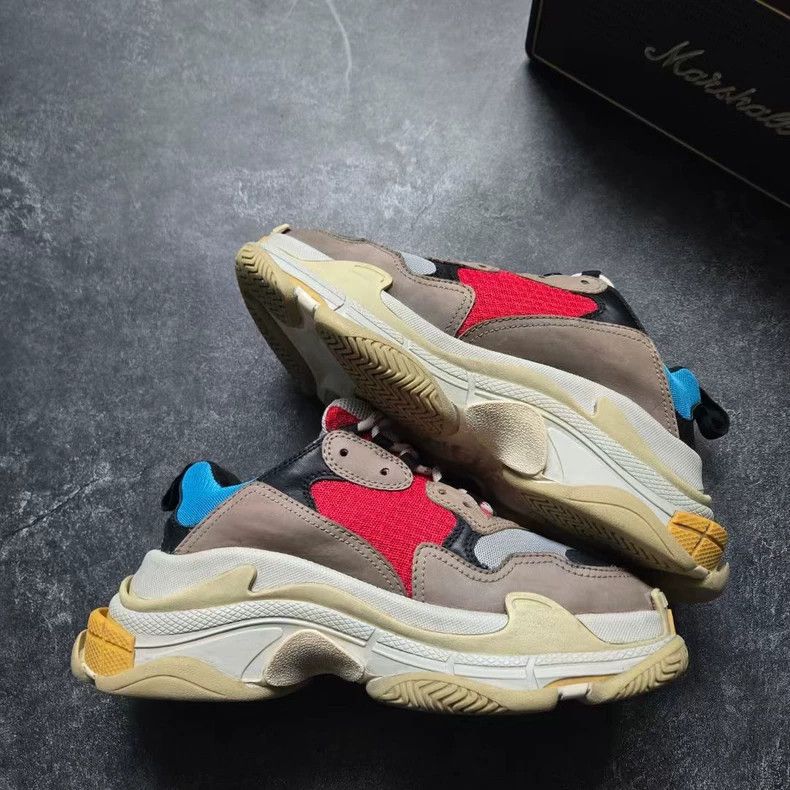 Balenciaga Balenciaga Triple S Red and Blue Sneakers Size US 8 / EU 41 - 5 Thumbnail