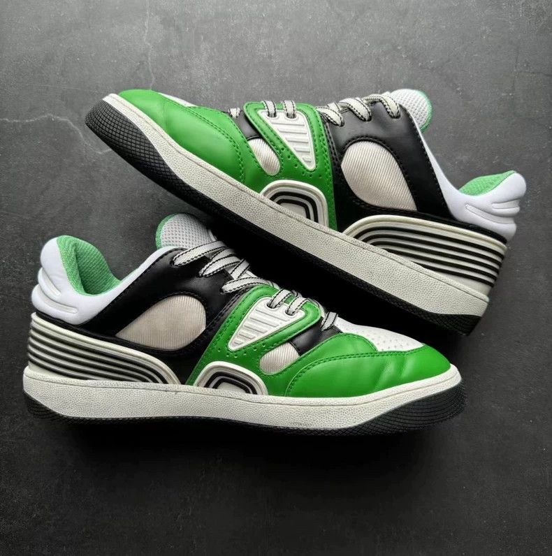 Gucci Gucci Basket Low-top Sneakers Black White Green Size US 8.5 / EU 41-42 - 4 Thumbnail