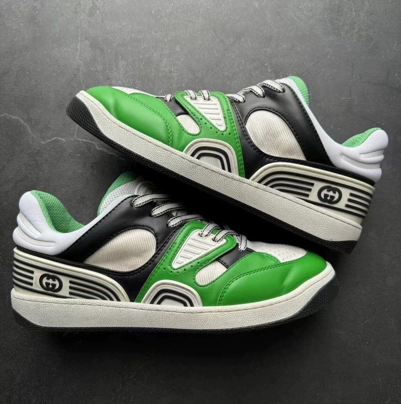 Gucci Gucci Basket Low-top Sneakers Black White Green Size US 8.5 / EU 41-42 - 5 Thumbnail