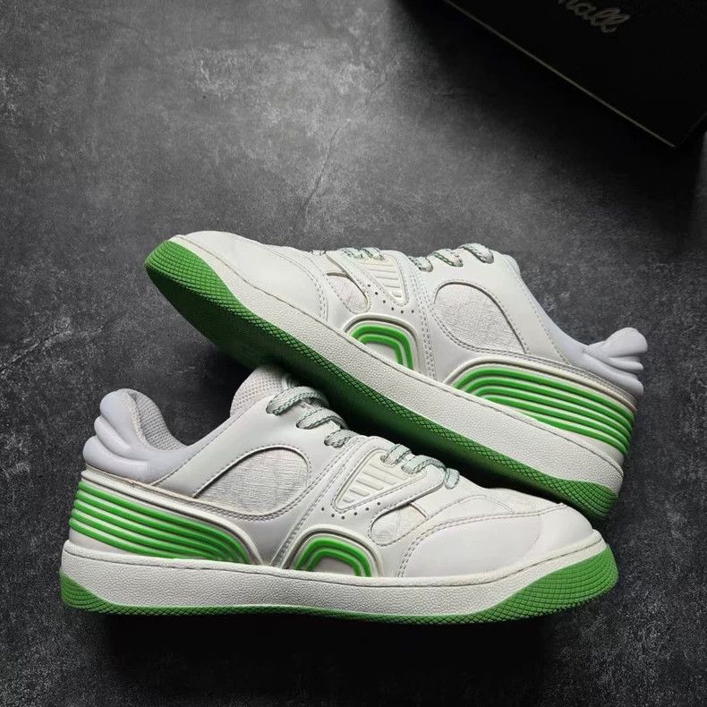Gucci GUCCI White Green Basket Sneakers Size 6 Size US 6 / EU 39 - 5 Thumbnail