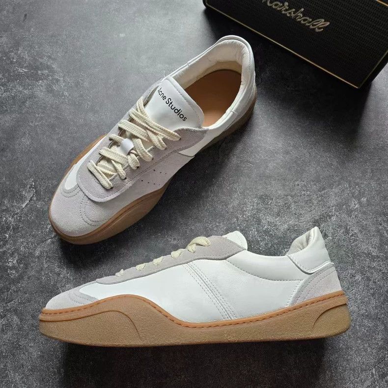 Acne Studios Acne Studios Gray White Leather Training Shoes Size US 10.5 / EU 43-44 - 2 Thumbnail