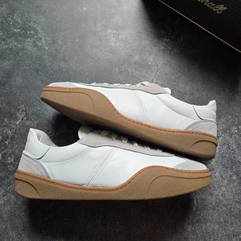 Acne Studios Acne Studios Gray White Leather Training Shoes Size US 10.5 / EU 43-44 - 4 Thumbnail