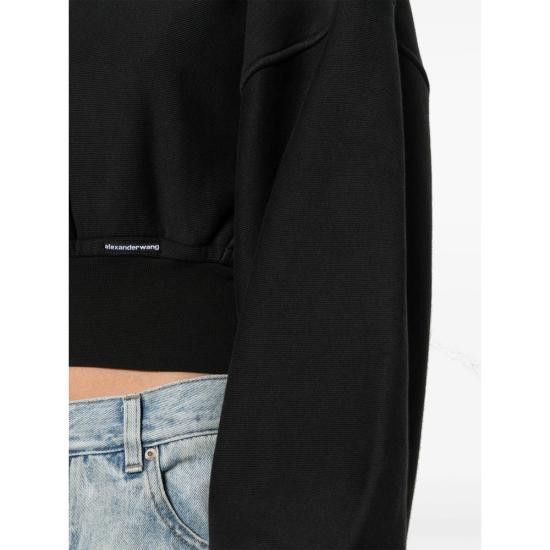 T by Alexander Wang T BY ALEXANDER WANG Women Hoodies 4CC1242077 020A BLACK Size M / US 6-8 / IT 42-44 - 4 Thumbnail
