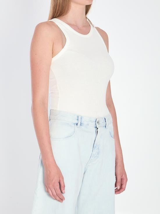 Alaia ALAIA Women Bodysuit Tops AA9B0382J085B WHITE Size XS / US 0-2 / IT 36-38 - 2 Thumbnail