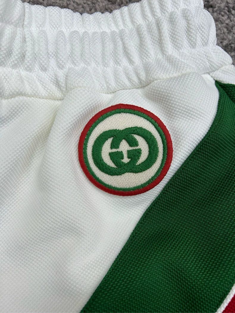 Gucci Gucci White Green Striped Drawstring Shorts Size US 26 / EU 42 - 4 Thumbnail
