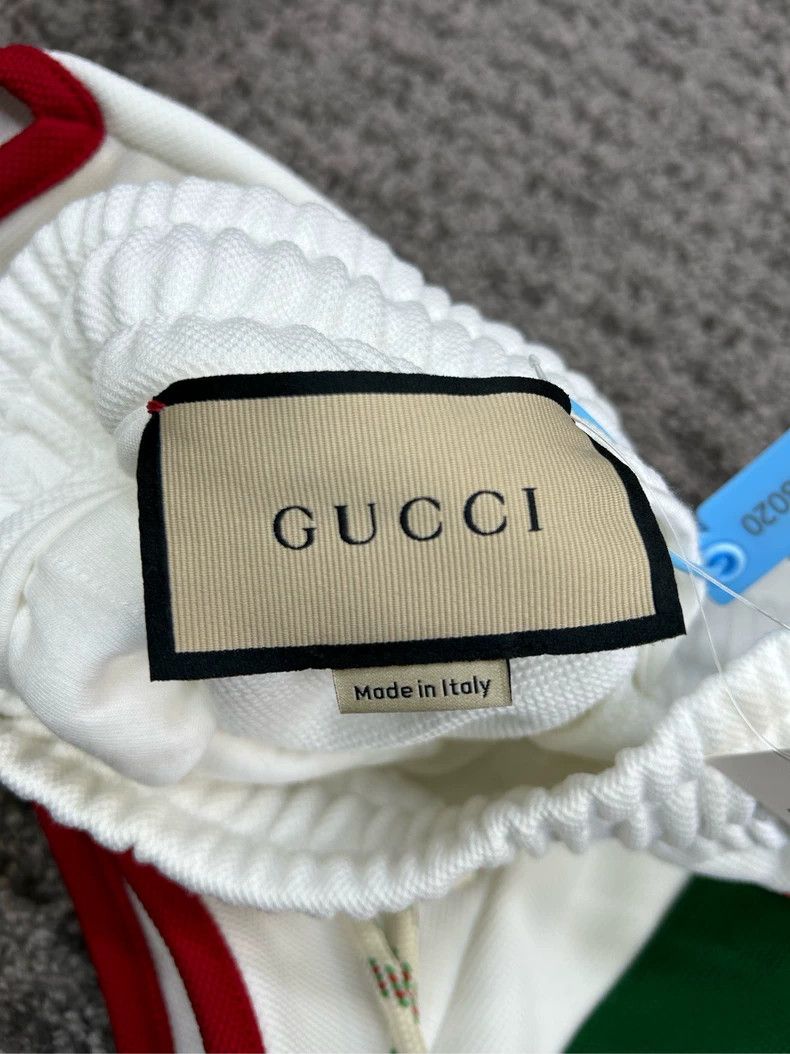 Gucci Gucci White Green Striped Drawstring Shorts Size US 26 / EU 42 - 5 Thumbnail