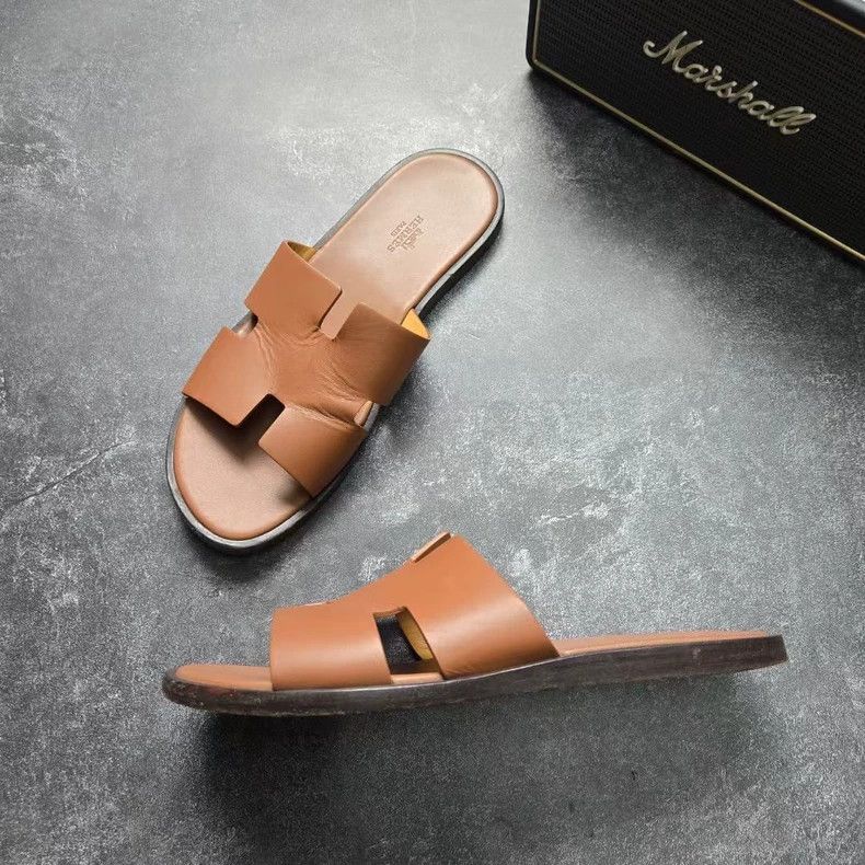 Hermes HERMES Brown Slide Sandals Size 41 Size US 8 / EU 41 - 2 Thumbnail
