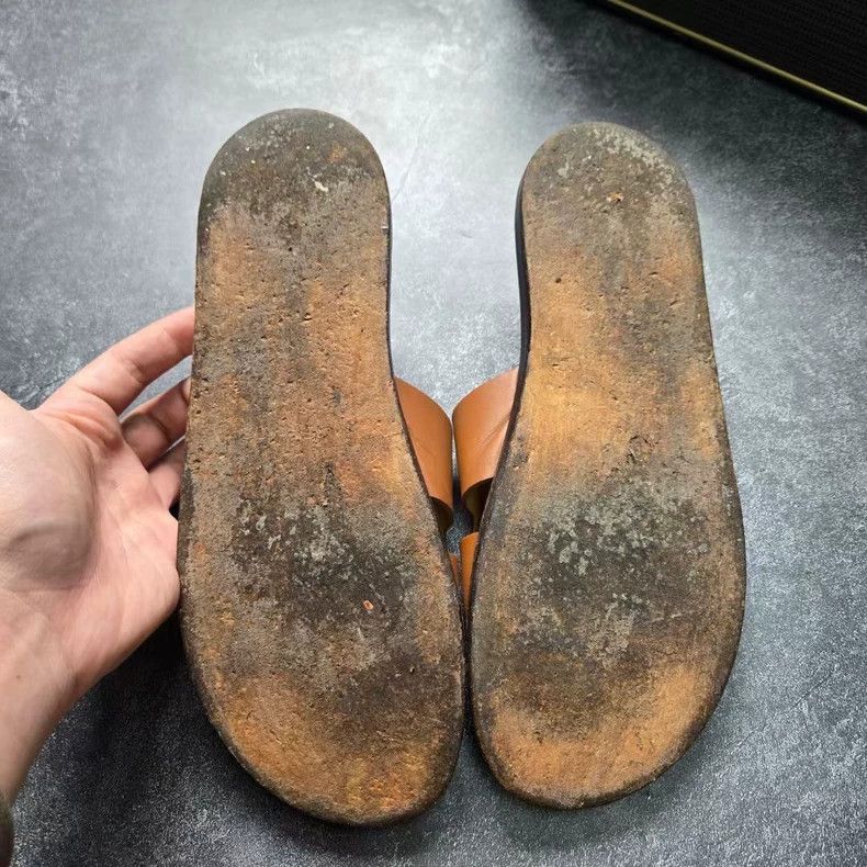 Hermes HERMES Brown Slide Sandals Size 41 Size US 8 / EU 41 - 4 Thumbnail