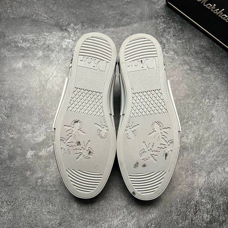 Dior DIOR B23 Gray White Blue Print Sneakers Size US 10 / EU 43 - 7 Thumbnail