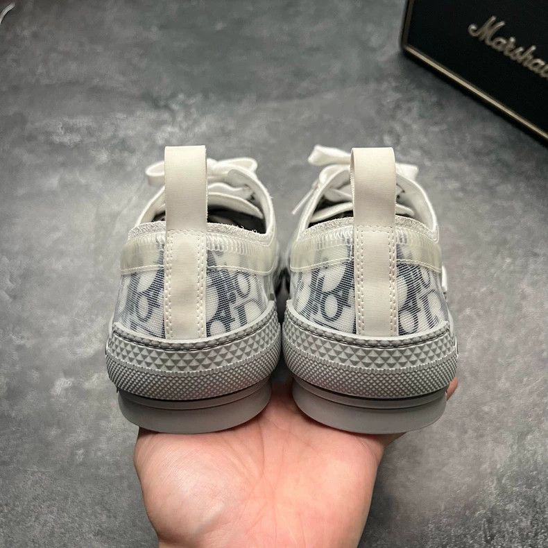 Dior DIOR B23 Gray White Blue Print Sneakers Size US 10 / EU 43 - 6 Thumbnail