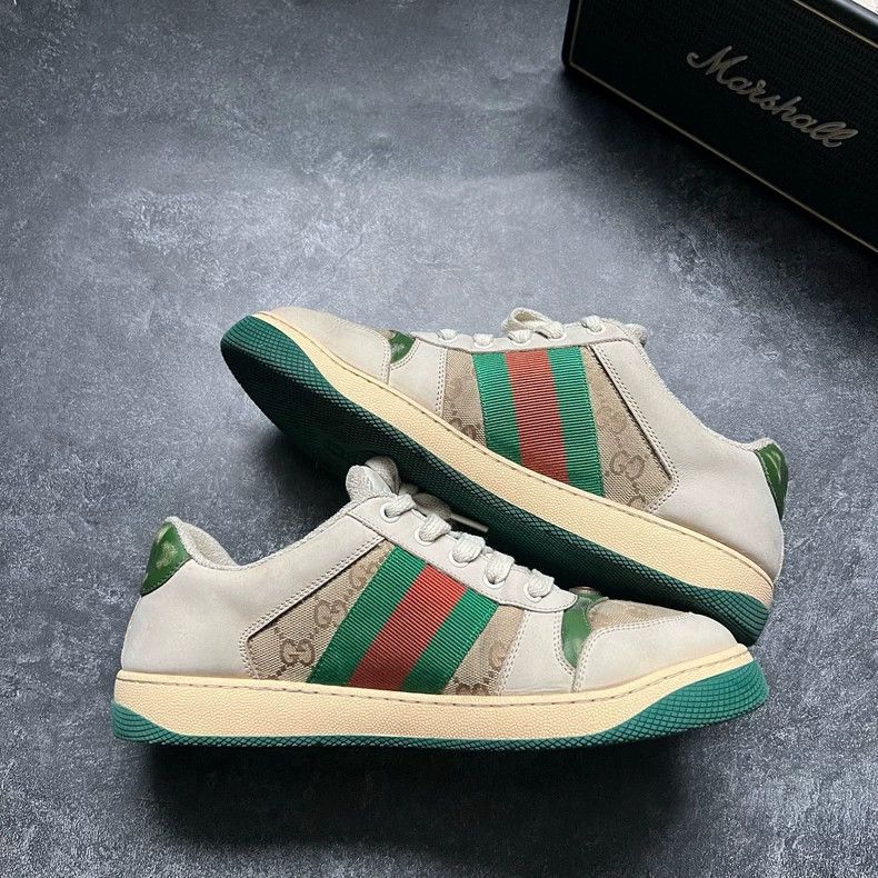 Gucci Gucci Printed Sneaker with Vintage Effect Size US 7 / EU 40 - 5 Thumbnail
