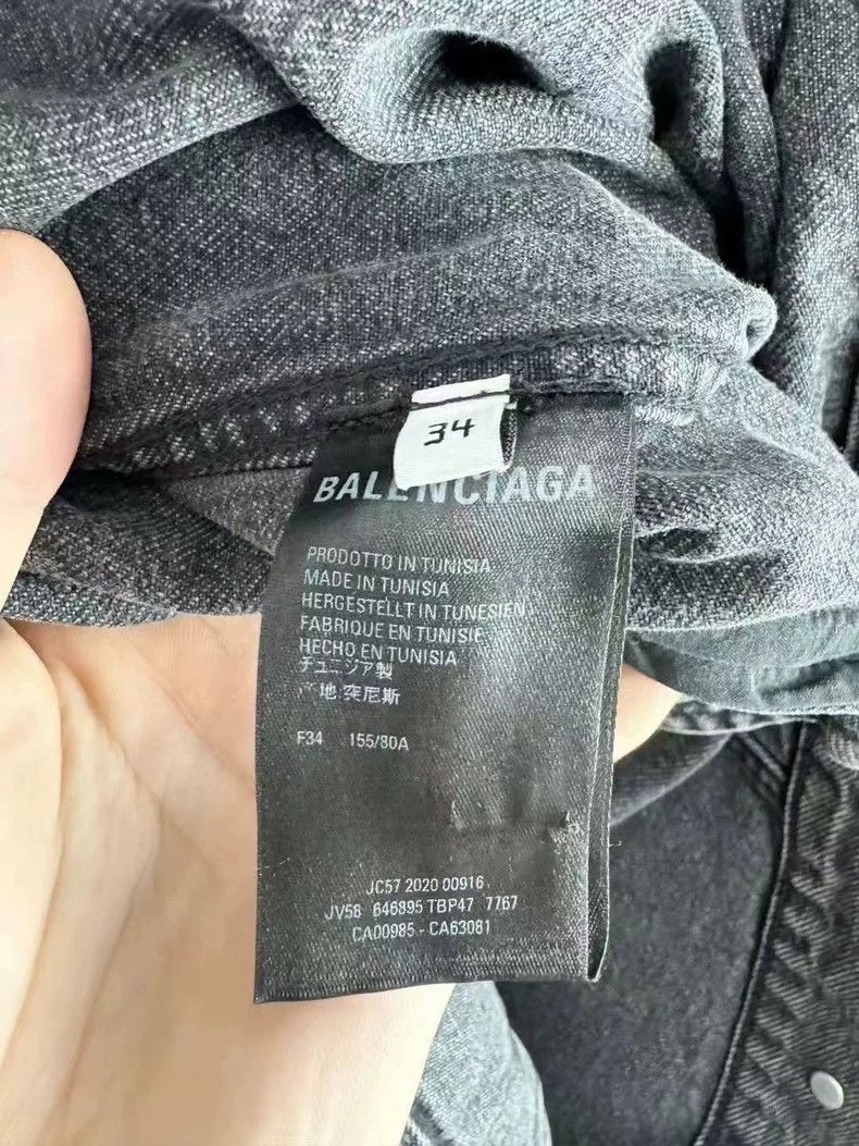Balenciaga Balenciaga Washed Gray Denim Jacket Size US M / EU 48-50 / 2 - 4 Thumbnail