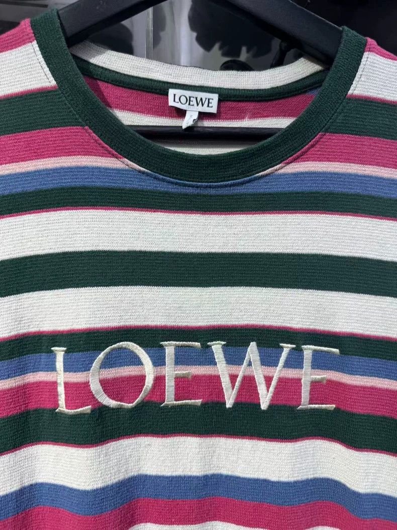 Loewe Loewe Striped Embroidered Short Sleeve Shirt Size US S / EU 44-46 / 1 - 2 Thumbnail