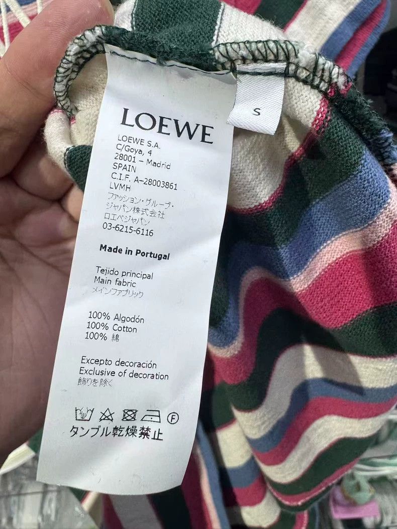 Loewe Loewe Striped Embroidered Short Sleeve Shirt Size US S / EU 44-46 / 1 - 4 Thumbnail