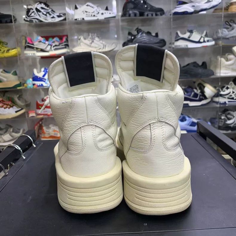 Rick Owens Rick Owens High-Top Sneakers in Ivory White Size US 10.5 / EU 43-44 - 3 Thumbnail
