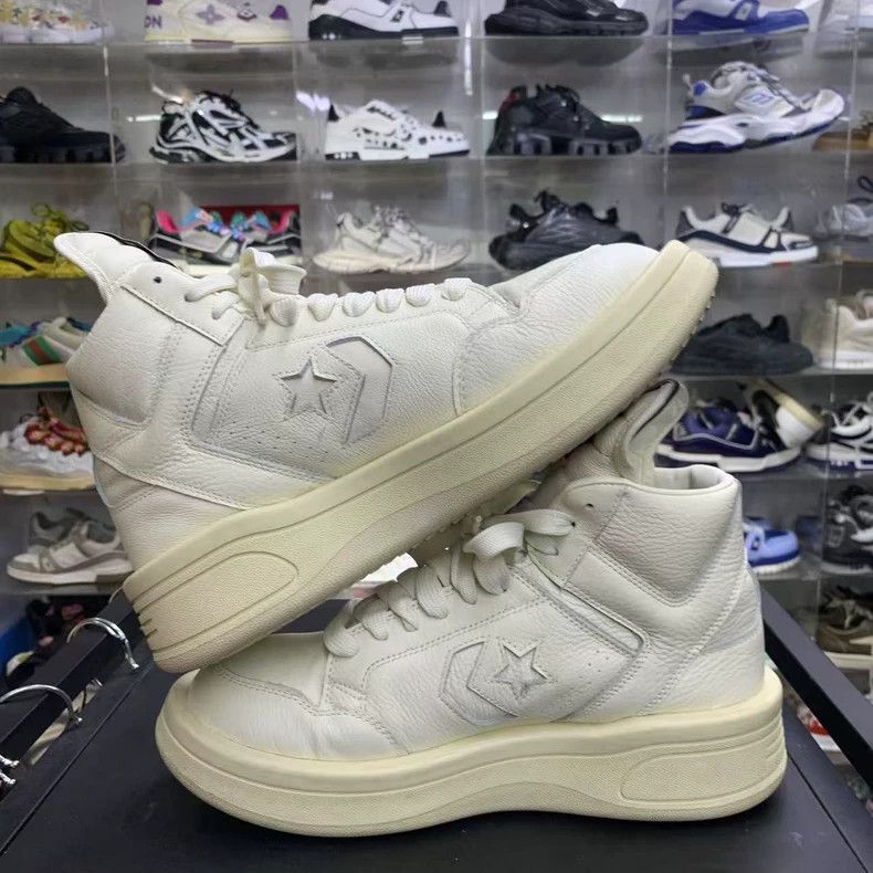 Rick Owens Rick Owens High-Top Sneakers in Ivory White Size US 10.5 / EU 43-44 - 5 Thumbnail