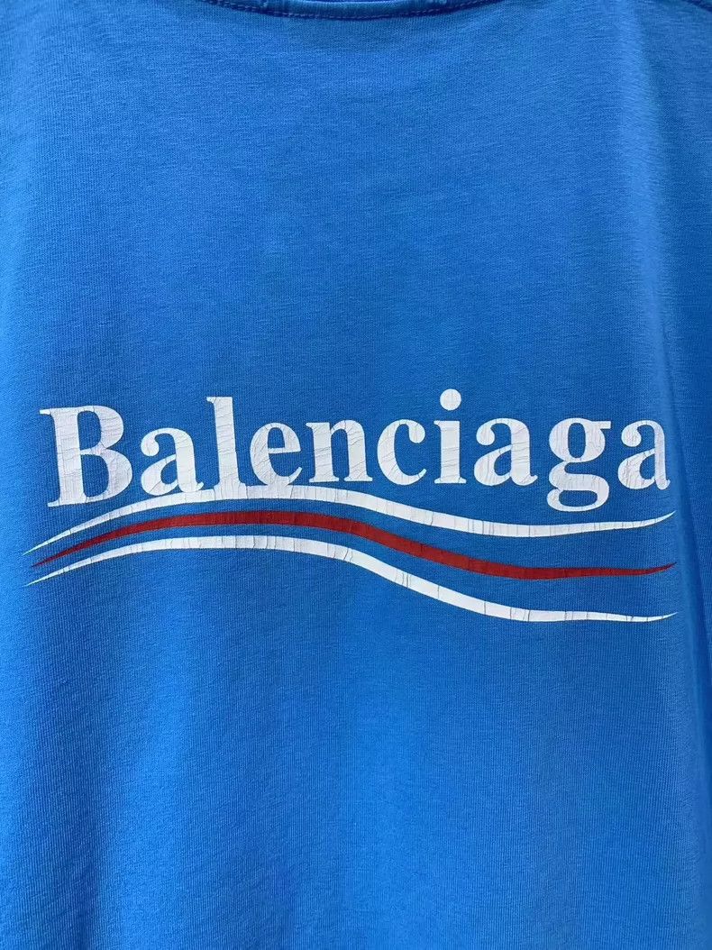 Balenciaga Balenciaga Ice Blue Cracked Tee XXS Size US XXS / EU 40 - 9 Thumbnail