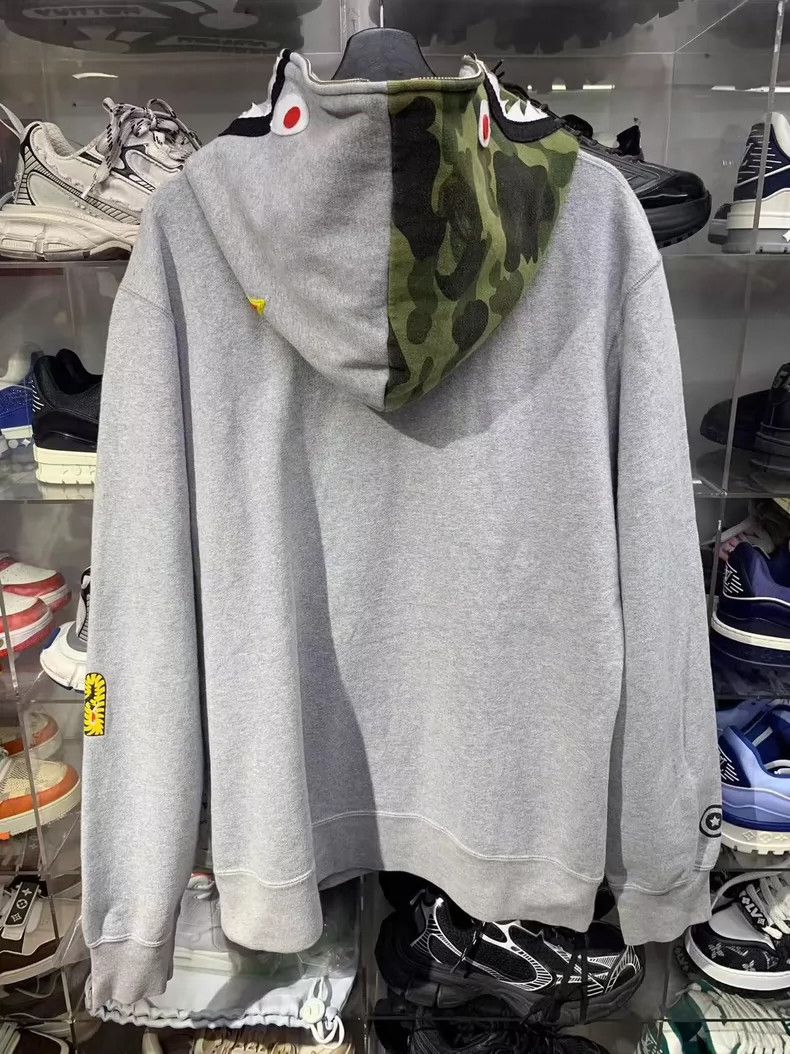 Bape Gray Hoodie with Camouflage Lining Size US XXL / EU 58 / 5 - 2 Thumbnail