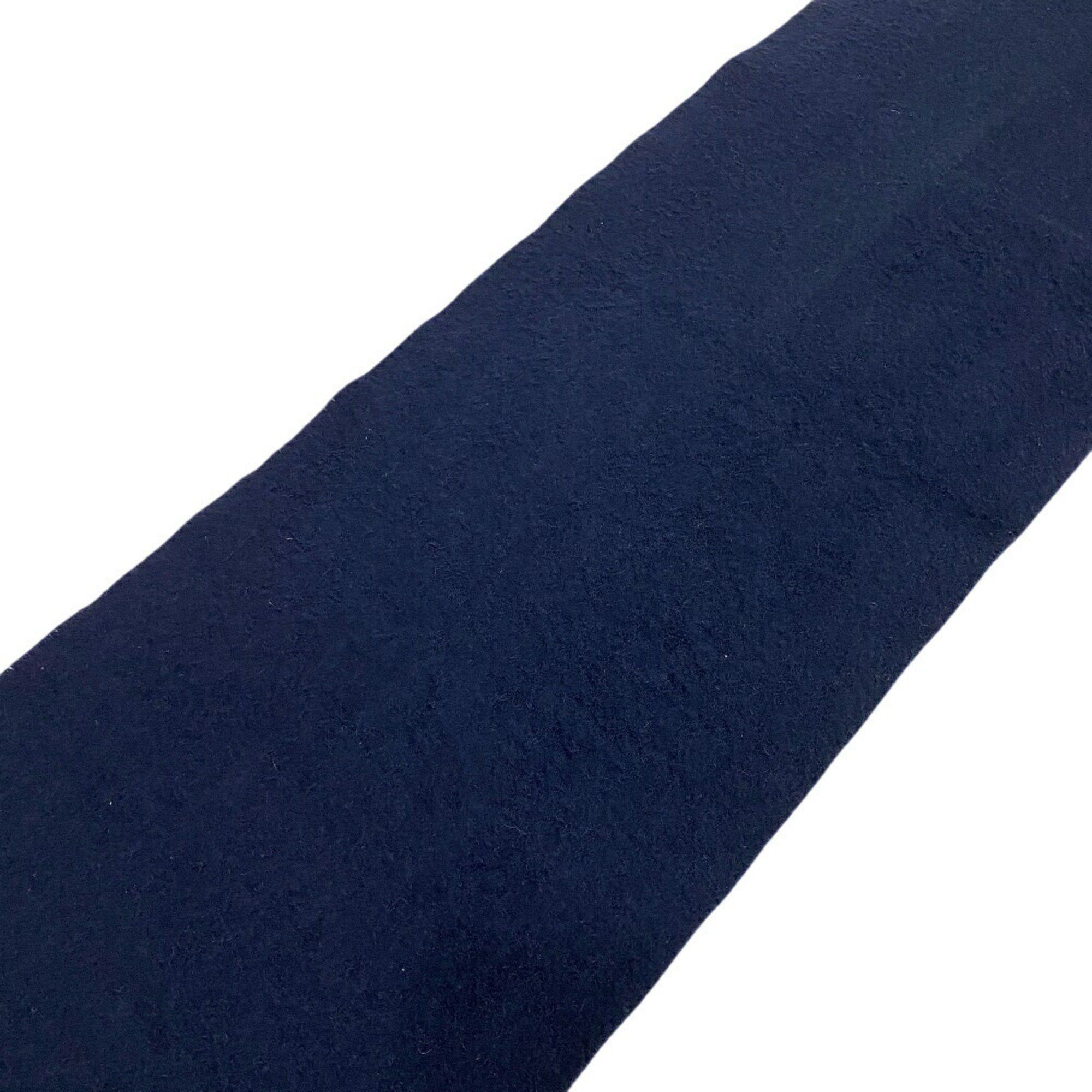 Alfred Dunhill Dunhill 100% Cashmere Stole Shawl Scarf Fluffy Thick Navy Unisex Size ONE SIZE - 4 Thumbnail