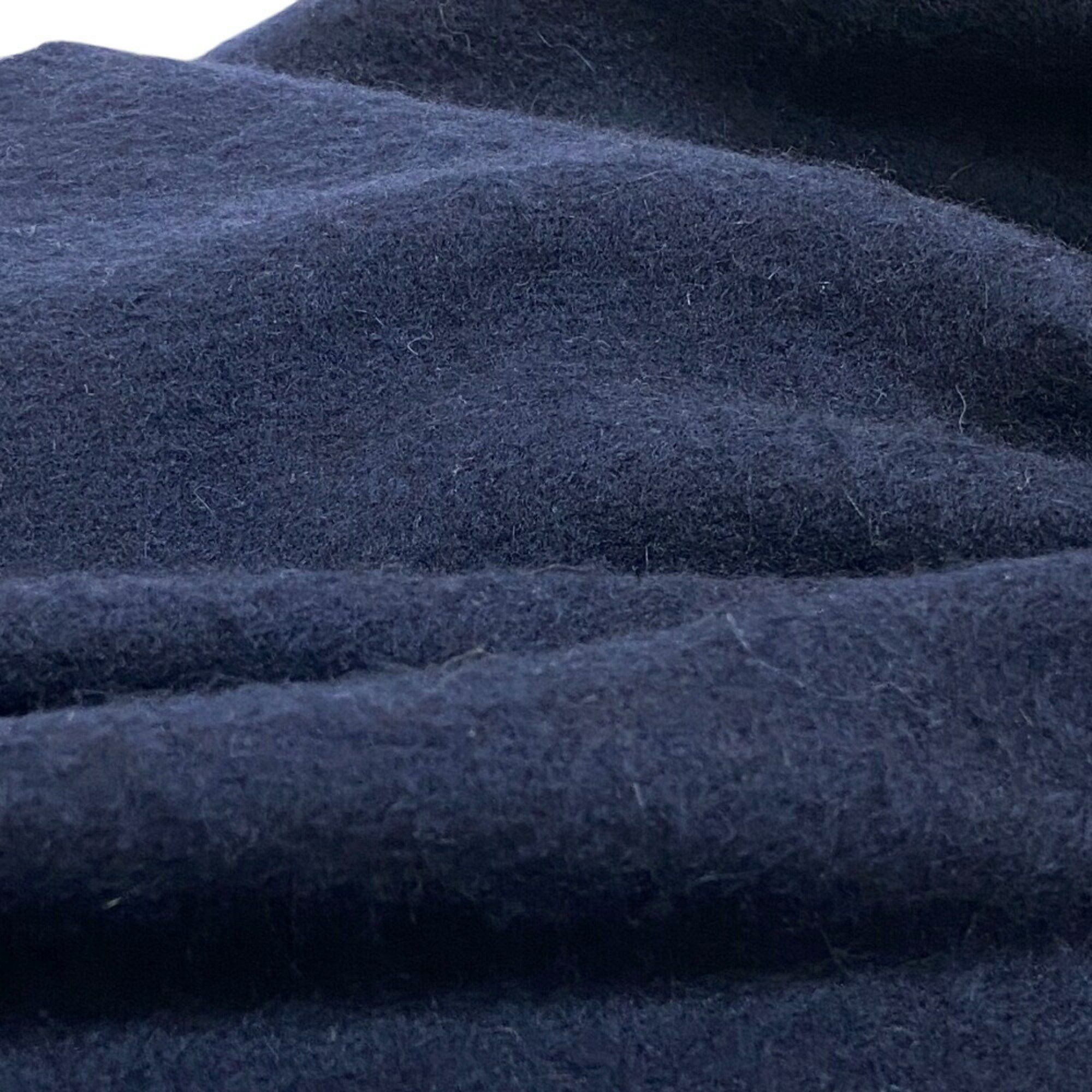 Alfred Dunhill Dunhill 100% Cashmere Stole Shawl Scarf Fluffy Thick Navy Unisex Size ONE SIZE - 6 Thumbnail