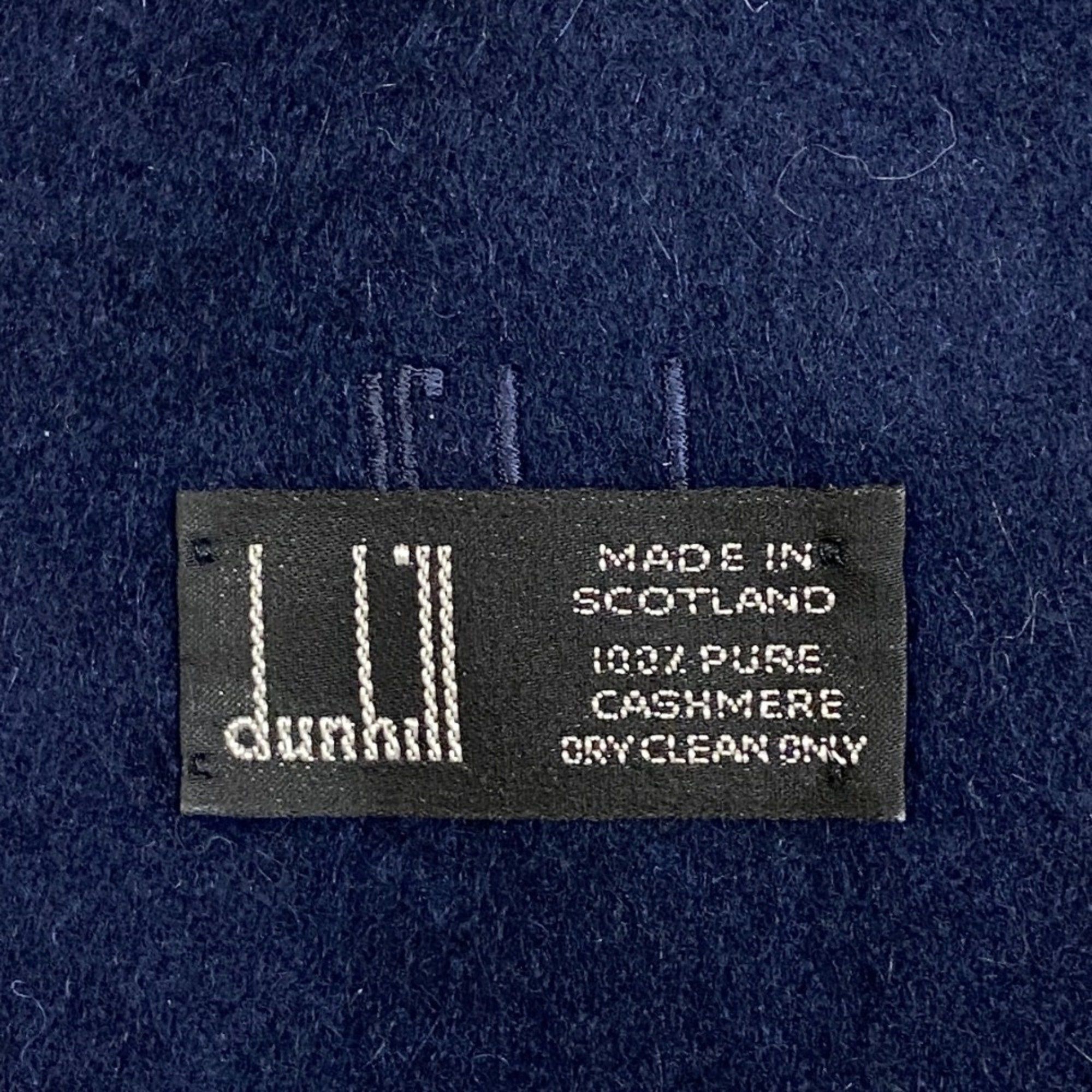 Alfred Dunhill Dunhill 100% Cashmere Stole Shawl Scarf Fluffy Thick Navy Unisex Size ONE SIZE - 7 Thumbnail