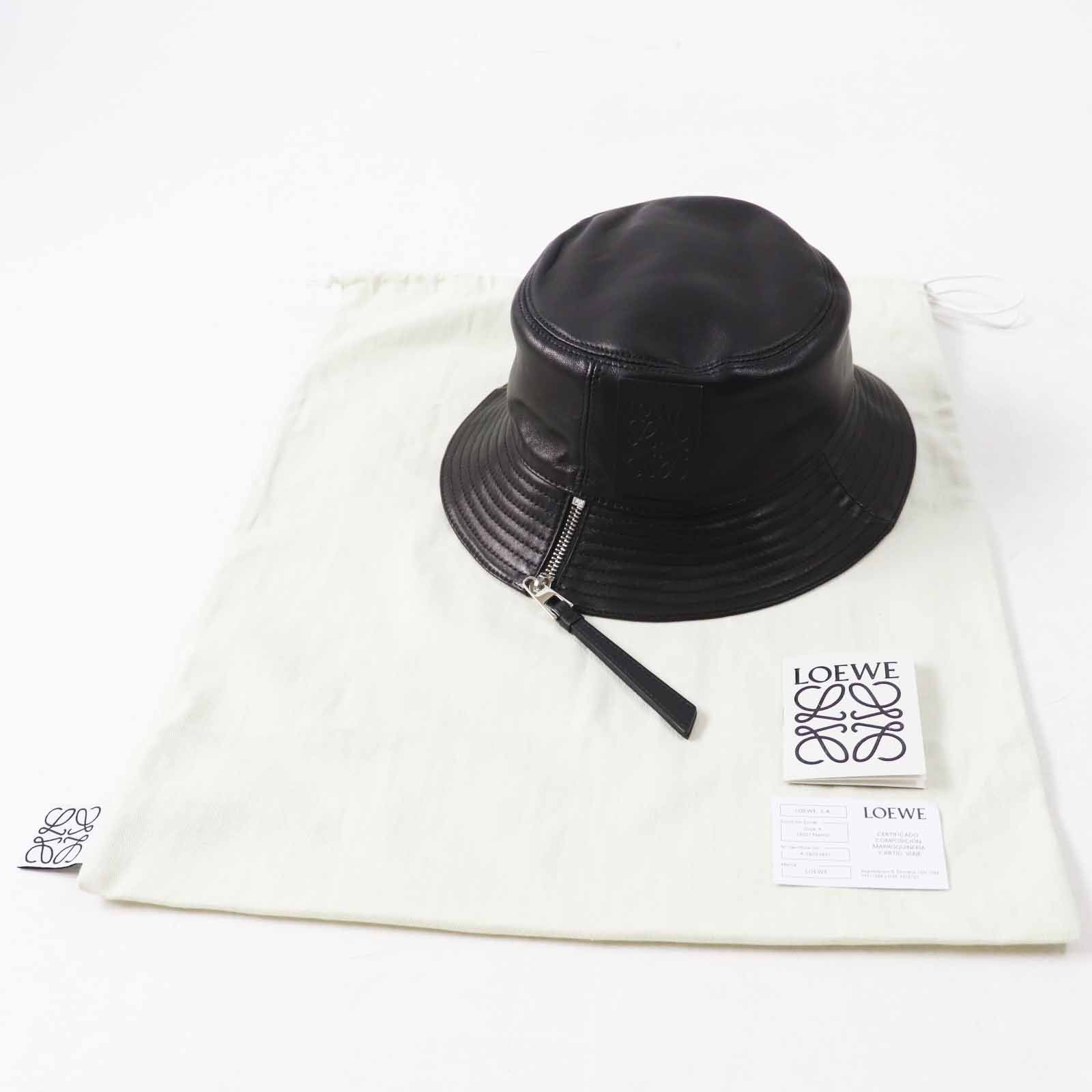 Loewe Loewe Loewe Anagram Lamb leather hat Leather Hats DUTY FREE for USA Size ONE SIZE - 2 Thumbnail