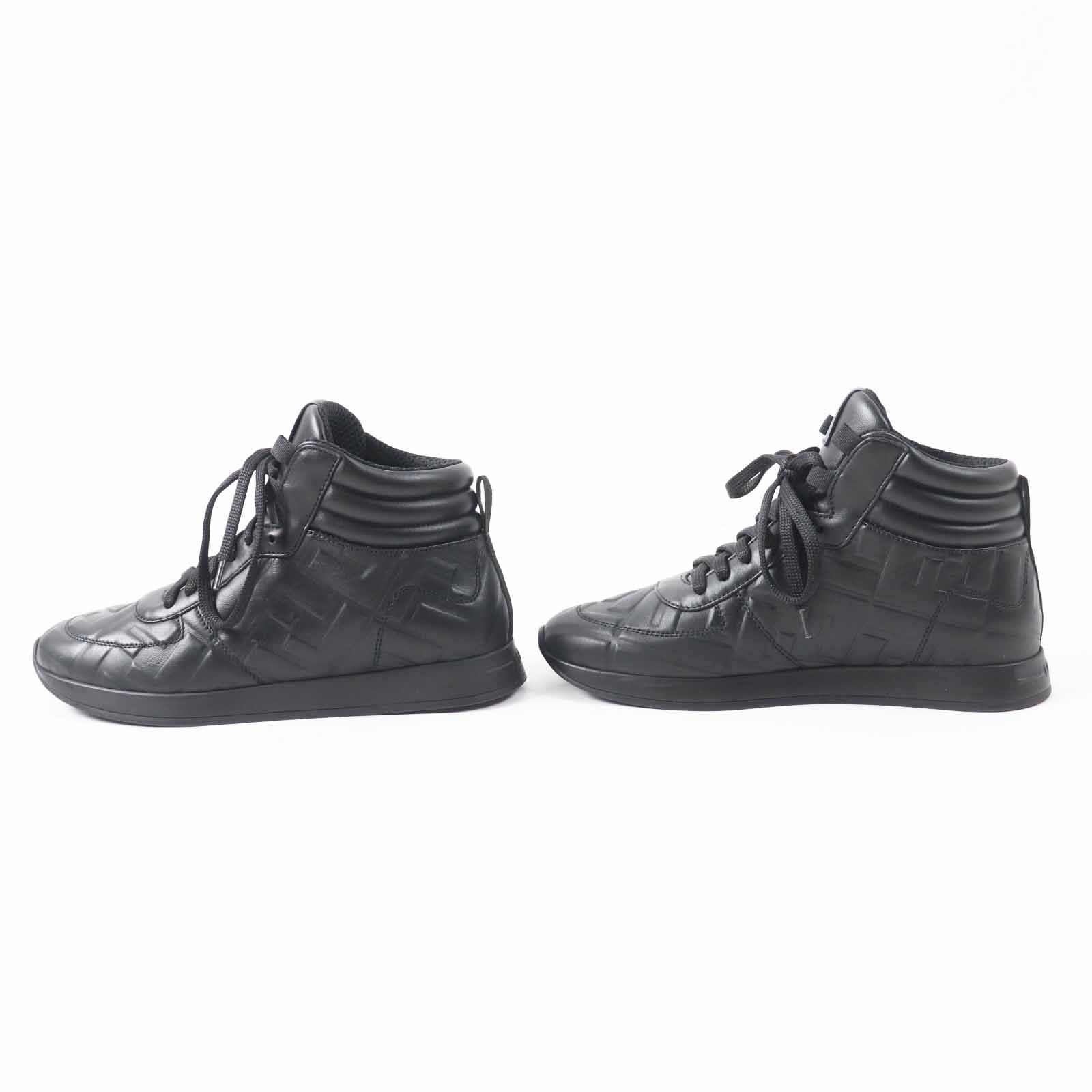 Fendi Fendi Fendi FF logo leather sneakers Leather Shoes 8E7045 DUTY FREE for USA Size ONE SIZE - 3 Thumbnail