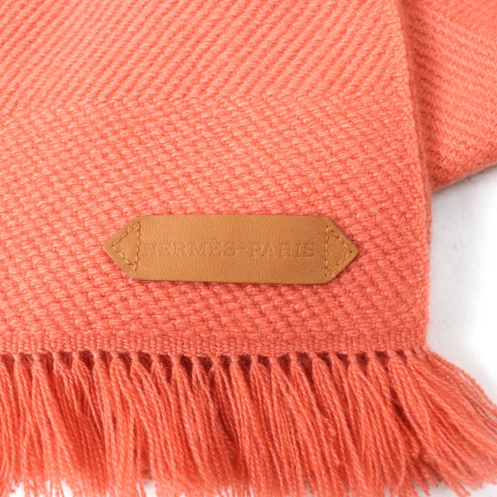 Hermes Hermes Hermes Grand Chevron Cashmere Scarf Natural Material Scarf DUTY FREE for USA Size ONE SIZE - 9 Thumbnail