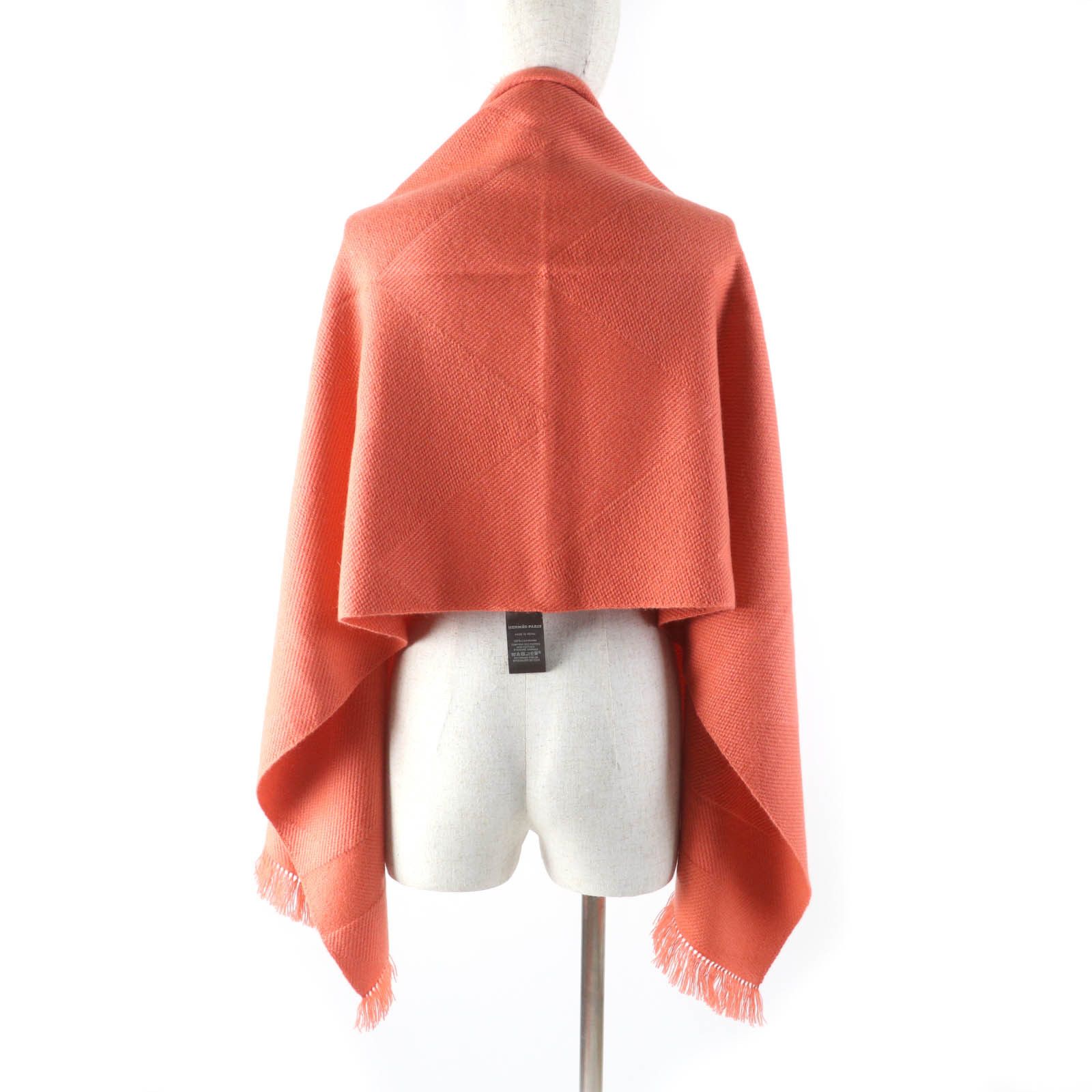 Hermes Hermes Hermes Grand Chevron Cashmere Scarf Natural Material Scarf DUTY FREE for USA Size ONE SIZE - 6 Thumbnail