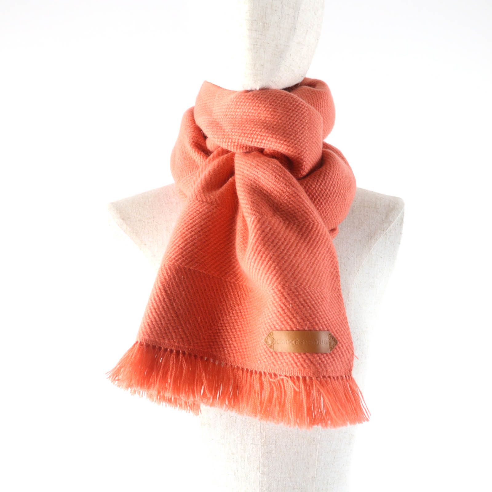 Hermes Hermes Hermes Grand Chevron Cashmere Scarf Natural Material Scarf DUTY FREE for USA Size ONE SIZE - 7 Thumbnail