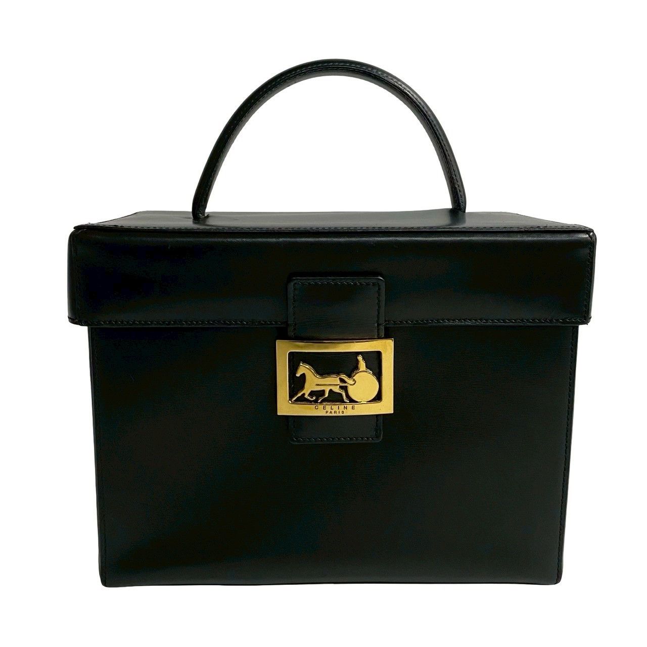 Celine Celine Celine Carriage Hardware Calf Leather Handbag Leather Vanity Bag Size ONE SIZE - 2 Thumbnail