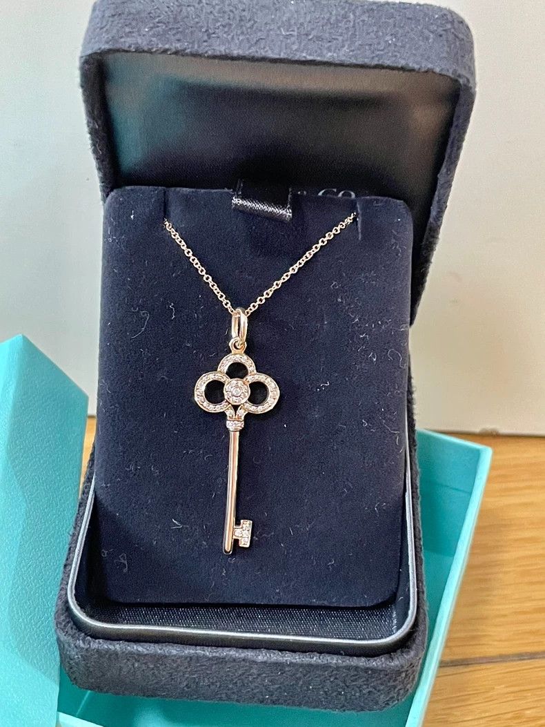 Tiffany & Co. Tiffany Rose Gold Key Necklace with Box Size ONE SIZE - 3 Thumbnail