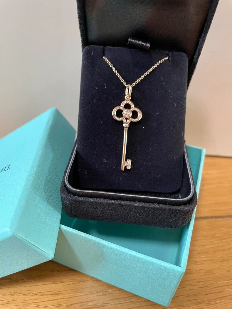 Tiffany & Co. Tiffany Rose Gold Key Necklace with Box Size ONE SIZE - 2 Thumbnail