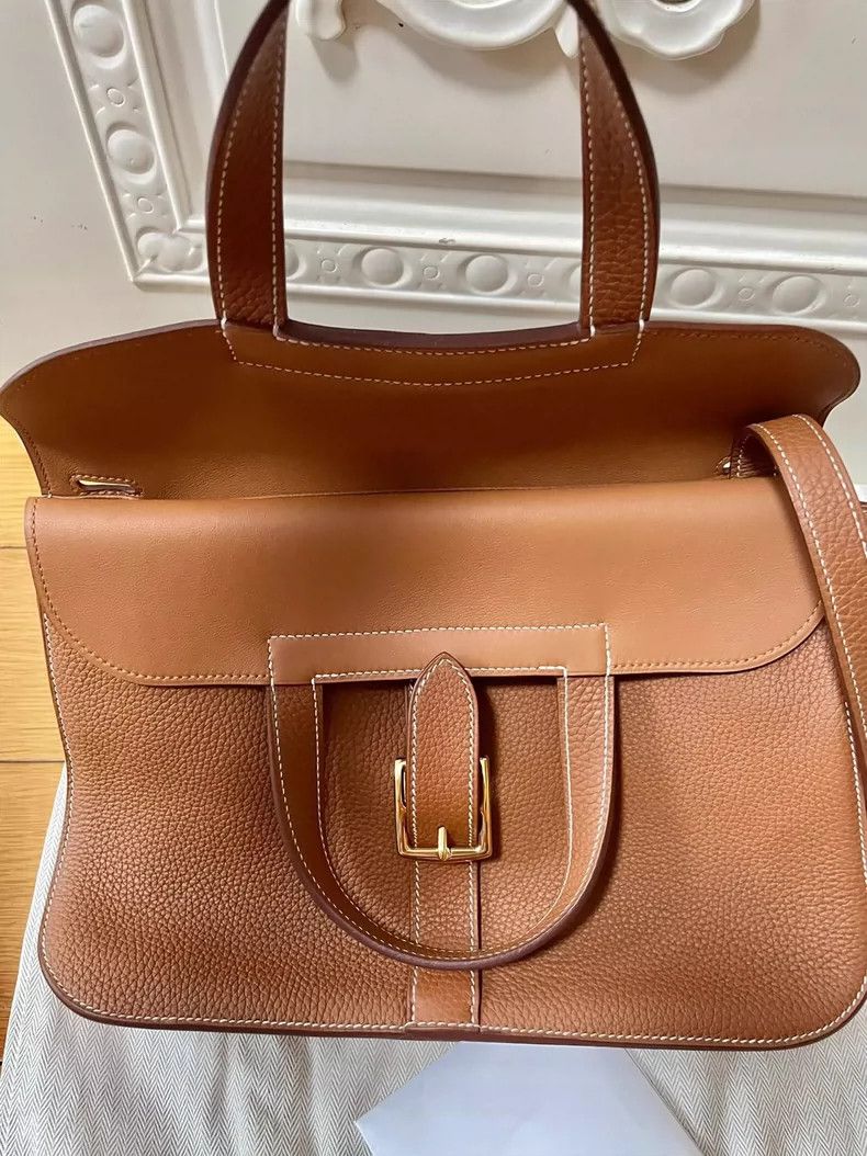Hermes Hermes Halzan31 Bag with Gold Buckle Size ONE SIZE - 5 Thumbnail