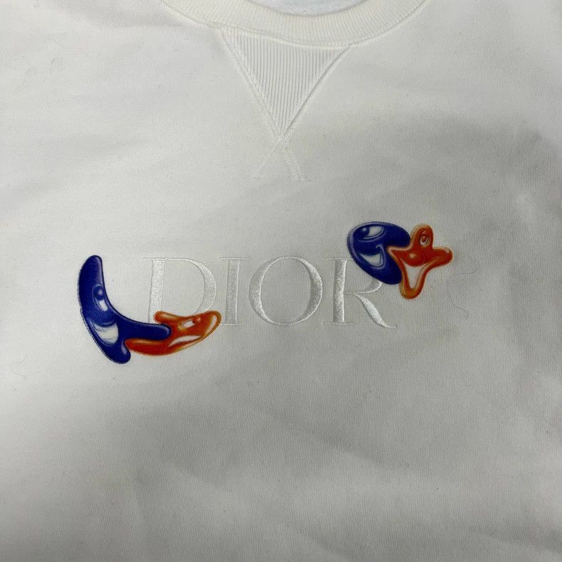Dior Dior Artist Kenny Collaboration White Sweatshirt Size US XL / EU 56 / 4 - 4 Thumbnail