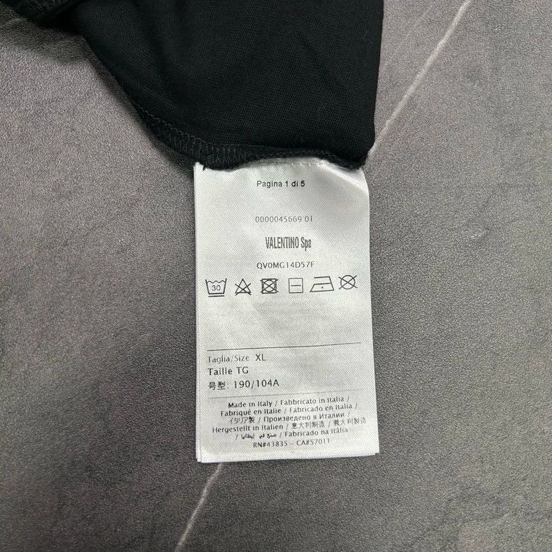 Valentino Valentino Black Short Sleeve Logo T-Shirt Size US XL / EU 56 / 4 - 4 Thumbnail