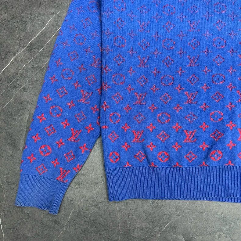 Louis Vuitton Louis Vuitton Gradient Blue Red Knit Sweater Size US L / EU 52-54 / 3 - 2 Thumbnail