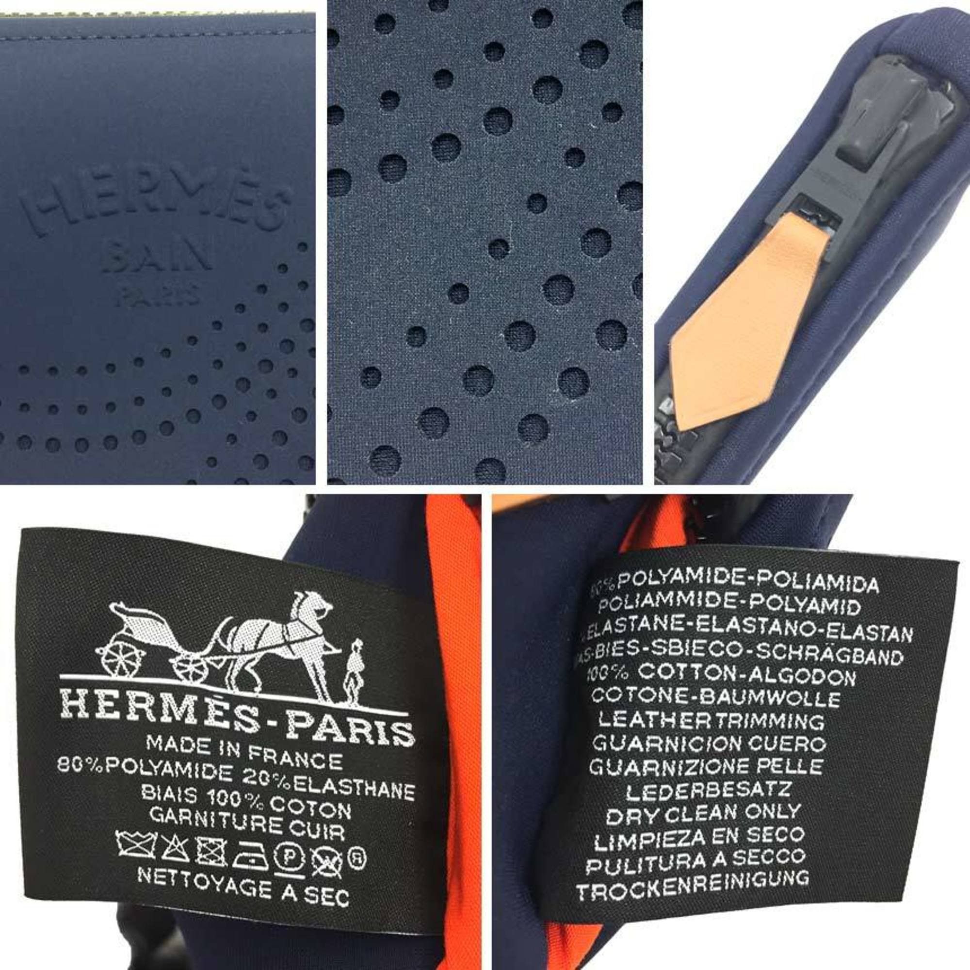 Hermes HERMES Neoban PM Wave Punching Flat Pouch Blue Navy Men's Women's Unisex Size ONE SIZE - 3 Thumbnail