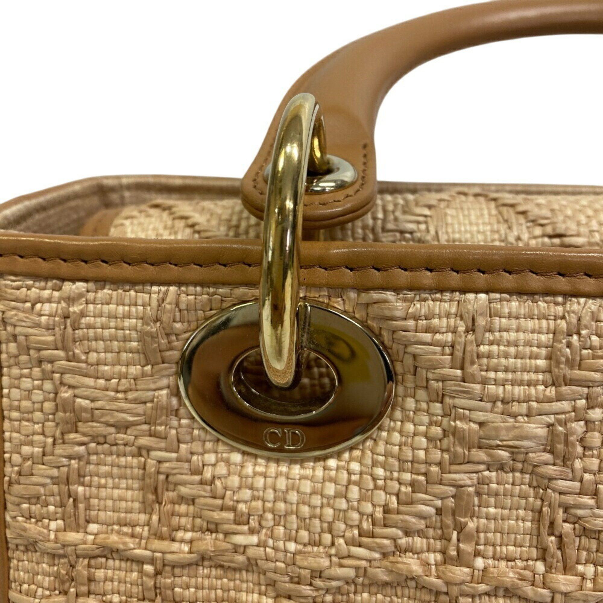 Dior Christian Dior M05650MBDM925 2way Medium Bag Cannage Shoulder Women's Beige Size ONE SIZE - 7 Thumbnail