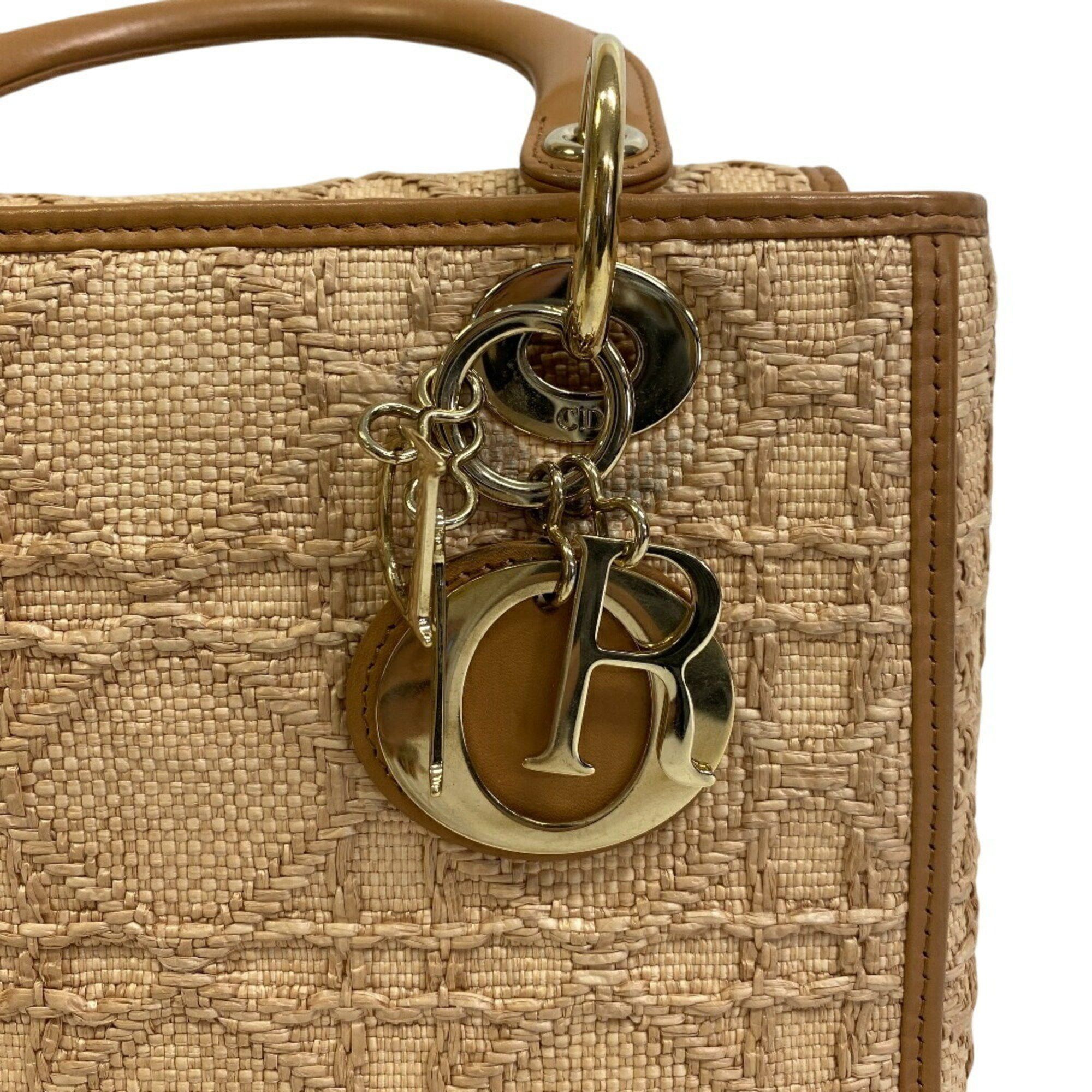 Dior Christian Dior M05650MBDM925 2way Medium Bag Cannage Shoulder Women's Beige Size ONE SIZE - 6 Thumbnail