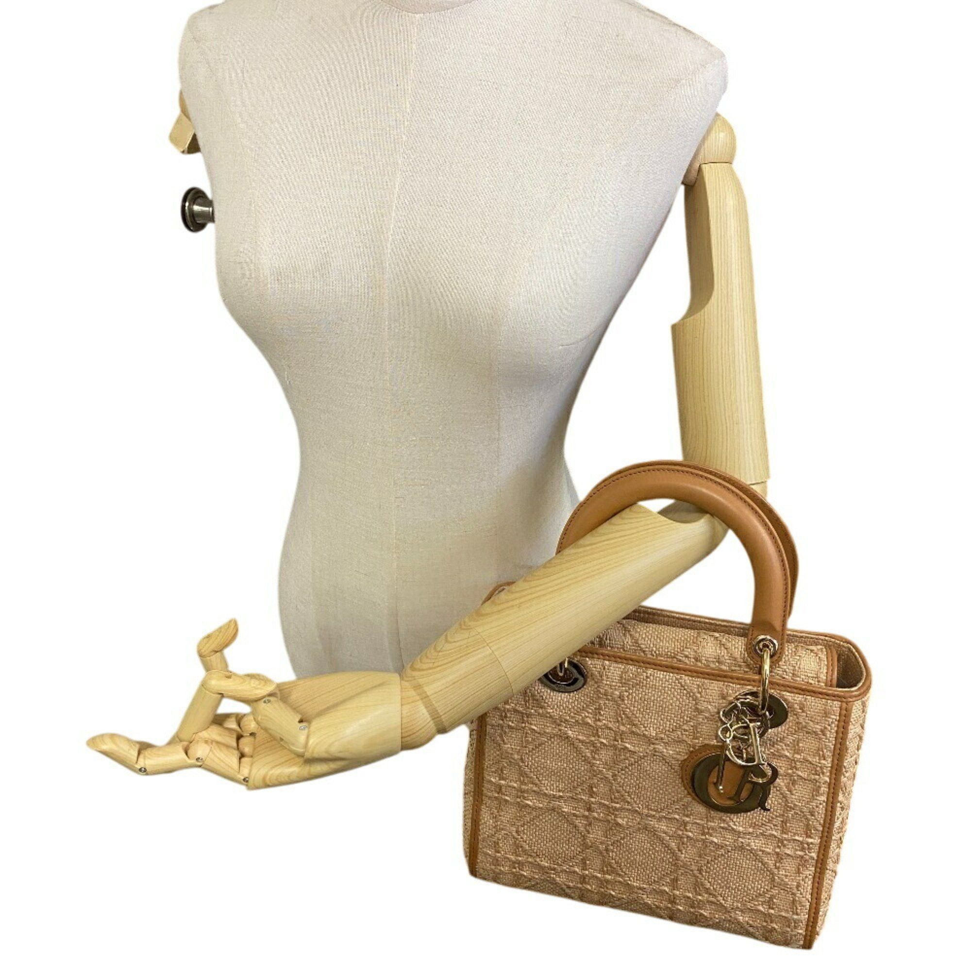 Dior Christian Dior M05650MBDM925 2way Medium Bag Cannage Shoulder Women's Beige Size ONE SIZE - 14 Thumbnail